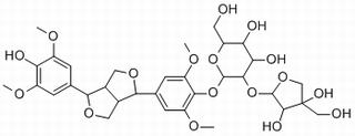 (-)-丁香树脂酚-4-O-β-D-呋喃芹糖基-(1→2)-β-D-吡喃葡萄糖苷，分析标准品,HPLC≥98%