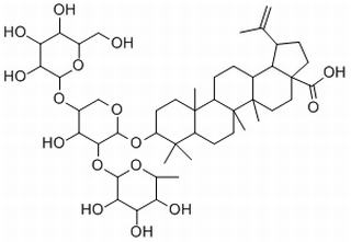 羽扇豆酸-3-[ D-葡萄糖(1→4)[ L-鼠李糖) (1→2)-L-阿拉伯糖苷]，分析标准品,HPLC≥98%