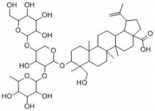 3-O-α-L-吡喃鼠李糖基-(1→2)-β-D-吡喃葡萄糖基-(1→4)-α-L-吡喃阿拉伯糖基-3β,23-二羟基羽扇豆烷-Δ20(29)-烯-28-酸，分析标准品,HPLC≥98%