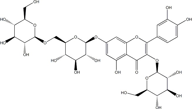 槲皮素-3-O-β-D-葡萄糖-7-O-β-D-龙胆双糖苷，分析标准品,HPLC≥98%