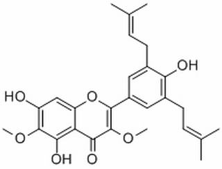 5,7,4'-Trihydroxy-3,6-dimethoxy-3',5'-diprenylflavone，分析标准品,HPLC≥98%
