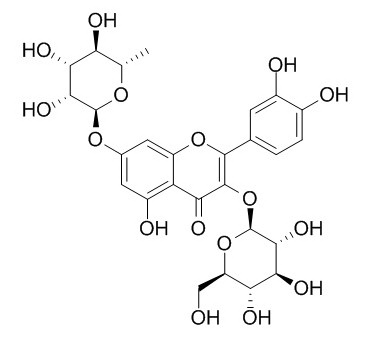 山柰酚-3-槐二糖-7-鼠李糖苷，分析标准品,HPLC≥95%