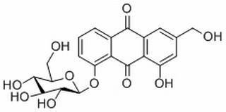 芦荟大黄素-8-O-葡萄糖苷，分析标准品,HPLC≥98%