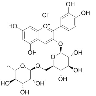 氯化飞燕草素-3-O-芸香糖苷，分析标准品,HPLC≥95%