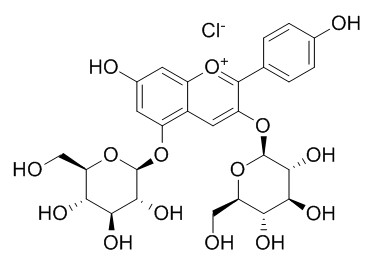 氯化天竺葵素-3,5-O-双葡萄糖苷，分析标准品,HPLC≥95%