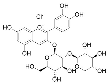 氯化失车菊素-3-O-桑布双糖苷，分析标准品,HPLC≥95%