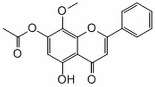 5-羟基-7-乙酰氧基-8-甲氧基黄酮，分析标准品,HPLC≥98%