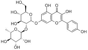 7-[[2-O-(6-deoxy-alpha-L-mannopyranosyl)-beta-D-glucopyranosyl]oxy]-3,5-dihydroxy-2-(4-hydroxyphenyl)-4H-benzopyran-4-on