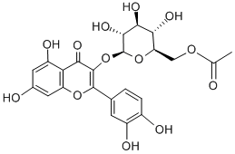 栎精-3-O-Β-D-吡喃葡萄糖基-6''-乙酸盐，分析标准品,HPLC≥85%